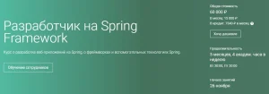 Постер товара: Разработчик на Spring Framework