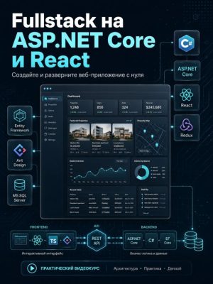 Постер товара: Fullstack приложение на ASP Net Core, React и AntDesign
