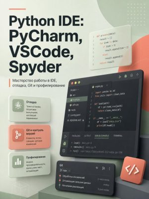 Постер товара: Современные средства Python разработчика. IDE: PyCharm, VSCode и Spyder