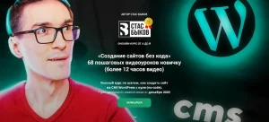 Постер товара: Создание сайтов на WordPress с нуля без кода