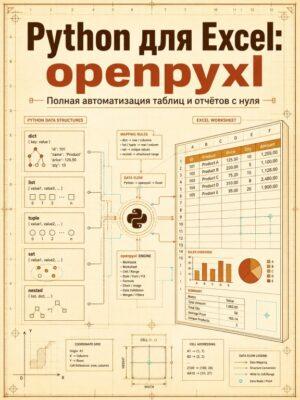 Python для Excel с библиотекой openpyxl Постер товара: Python для Excel с библиотекой openpyxl