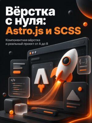 Постер товара: Мастер-класс по верстке сайта с нуля. Astro.js, SCSS, JS, БЭМ
