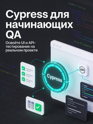 Cypress на реальном проекте для начинающих QA Automation Постер товара: Cypress на реальном проекте для начинающих QA Automation