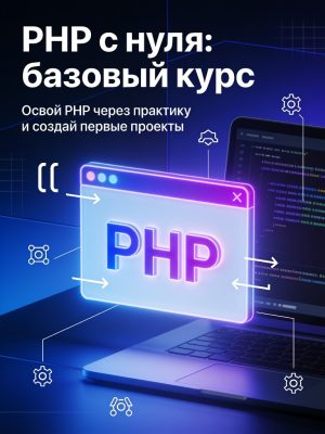 Постер товара: Изучаем PHP с нуля (базовый курс)