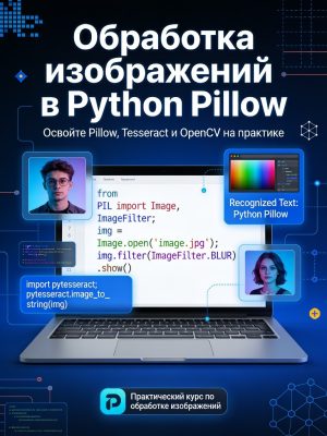 Обработка изображений с помощью Python Pillow Постер товара: Обработка изображений с помощью Python Pillow