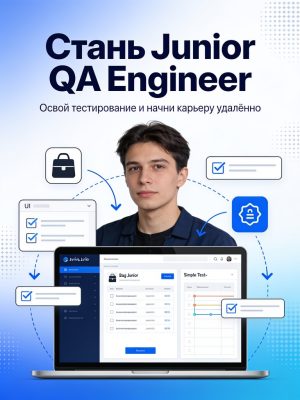 Тестировщик ПО, стань Junior QA Engineer в любом возрасте Постер товара: Тестировщик ПО, стань Junior QA Engineer в любом возрасте
